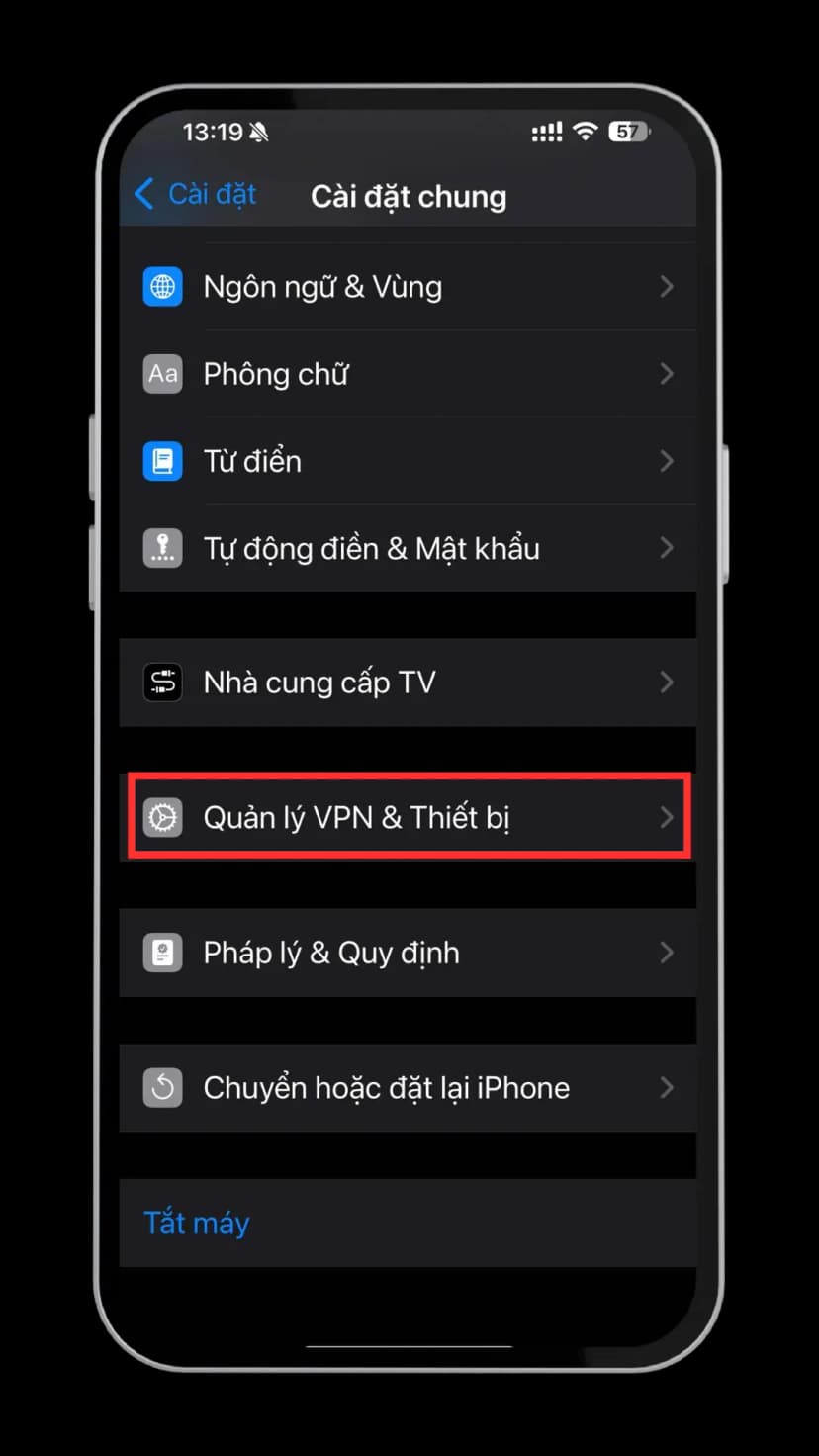 Quản lý VPN & Thiết bị